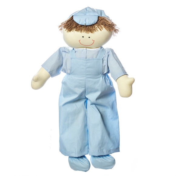 Boneco De Pano Artesanal Berço Menino Quarto Bebê Infantil