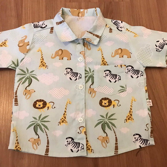Camisa infantil Safari azul