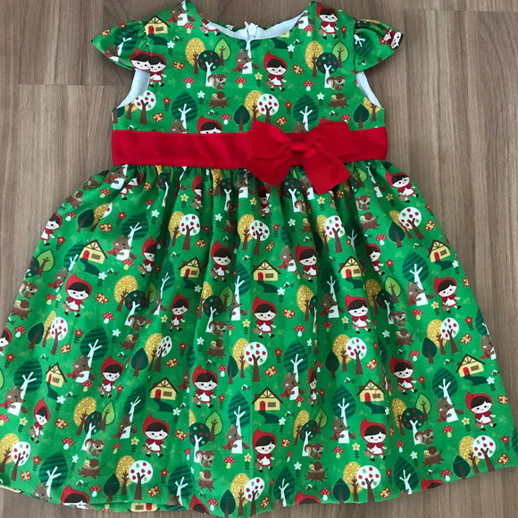Vestido infantil Chapeuzinho vermelho
