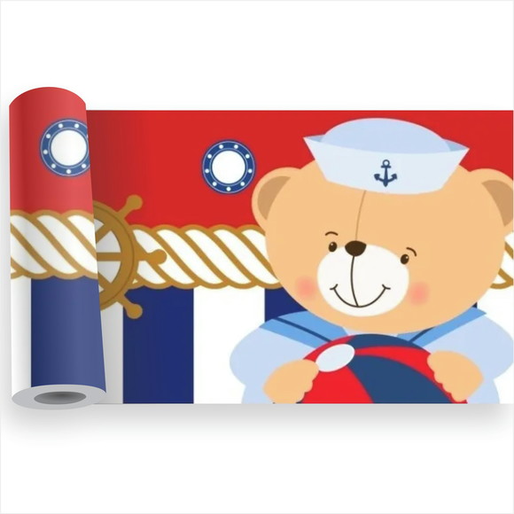 Adesivo Infantil Urso Marinha Mar Kit Faixa Marinheiro M434