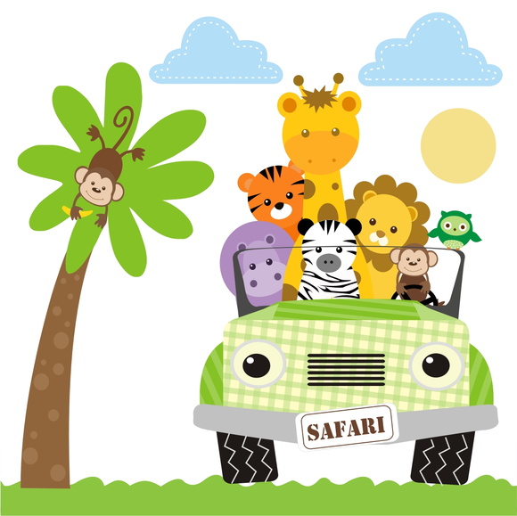 Adesivo Safari Infantil TAM. G MOD. 15