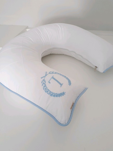 Almofada Amamentação Personalizada Azul Claro