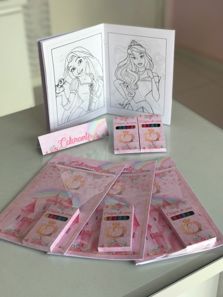 Kit de Colorir Princesas