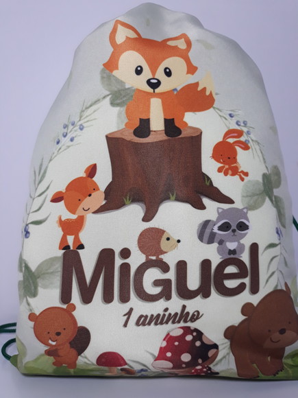 Mochilinha Personalizada Bosque Encantado (raposinha)