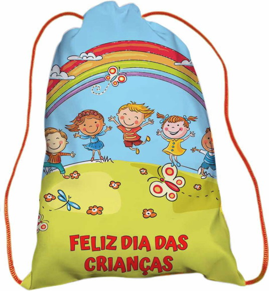 Mochilinha Personalizada Especial Feliz Dia Dia das Crianças
