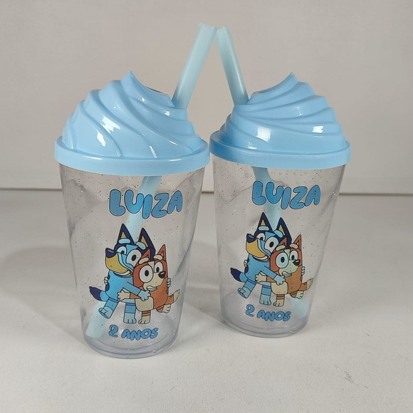 Copo Twister 300ml Bluey com Tampa Chantilly