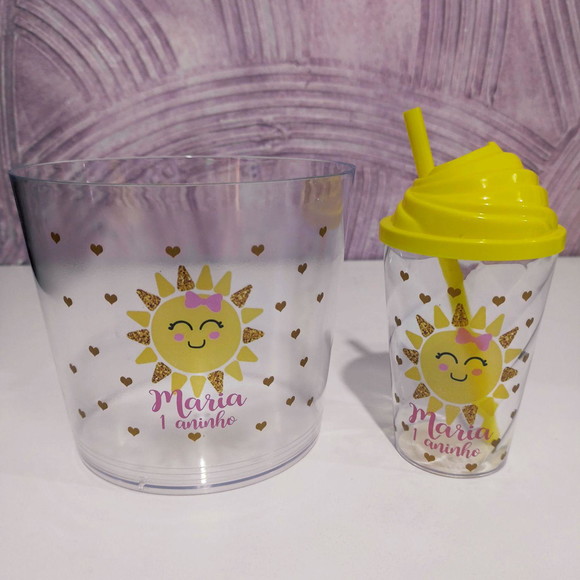 Kit Pipoca com Twister 300ml Raio de Sol