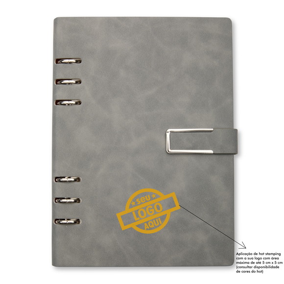 Caderno Fichário Personalizado com Sua Logo em Hot Stamping