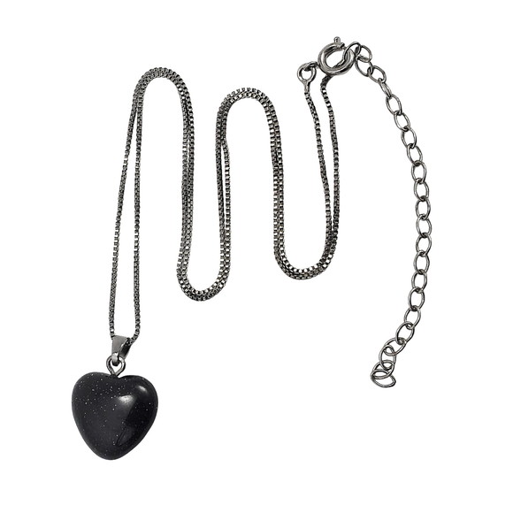 Colar Pingente Pedra Natural Estrela Ródio Negro
