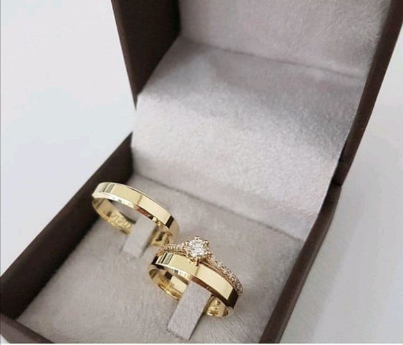 Alianças 4mm banhada ouro 18k casamento noivado
