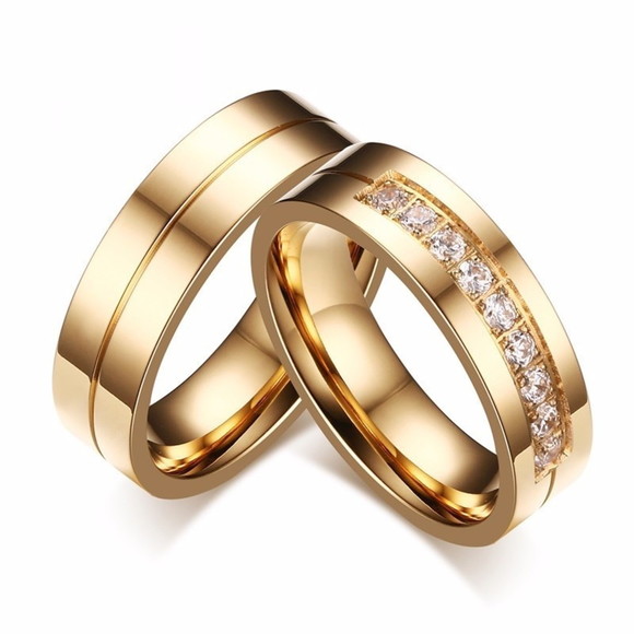 Par De Alianças 6mm noivado e Casamento banhada a ouro 18k
