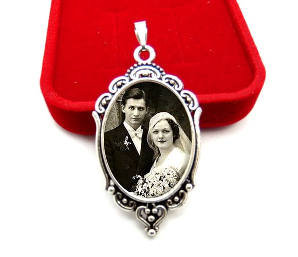Medalha com foto relicario buque de noiva pronta entrega