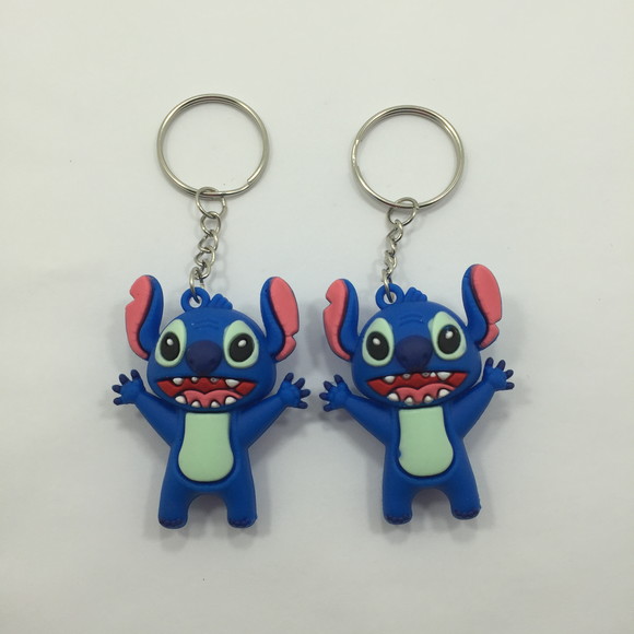 Chaveiros Stitch 3d de Borracha 2 Unidades