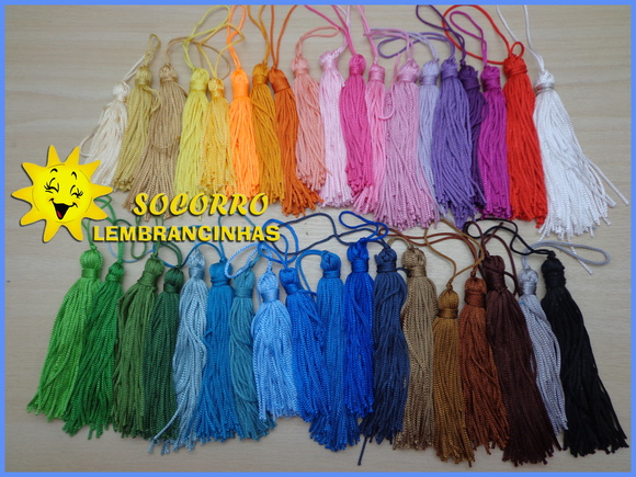 Pingentes Franja de Seda Tassel 100 Unidades Coloridas