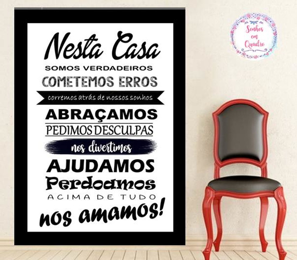 QUADRO CHALKBOARD - NESTA CASA