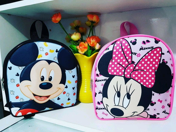Mochila 19x23 Mickey e Minnie
