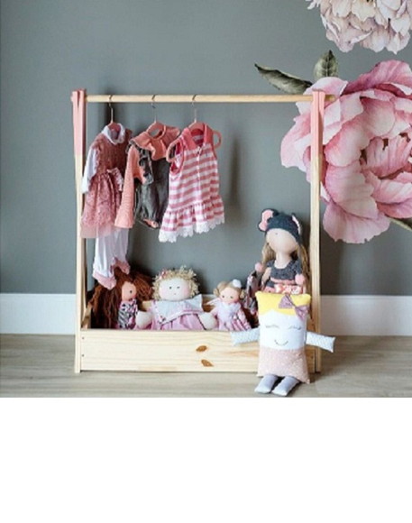 Cabideiro Infantil Arara Montessori para Roupas de Criança
