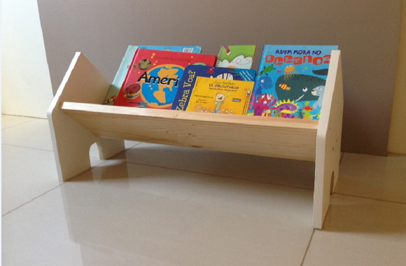 Porta Livros Infantil Revisteiro de Chão Quarto de Criança