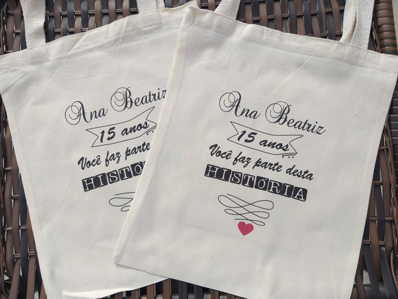 Lembrancinha Personalizada Sacola Ecobag 15 Anos