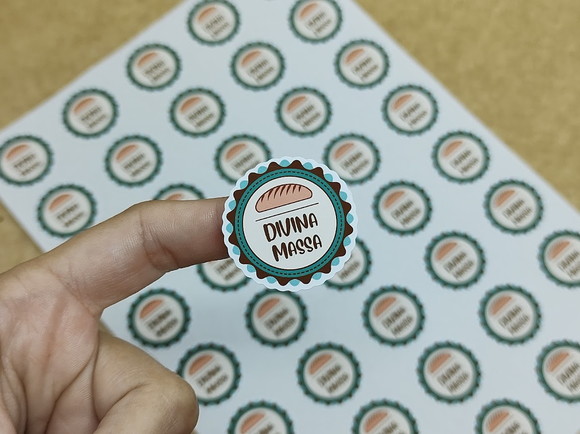 100 Etiquetas Adesivas Personalizadas 3,0 cm