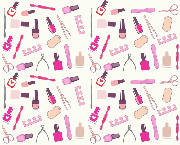 Tecido microfibra estampada Manicure