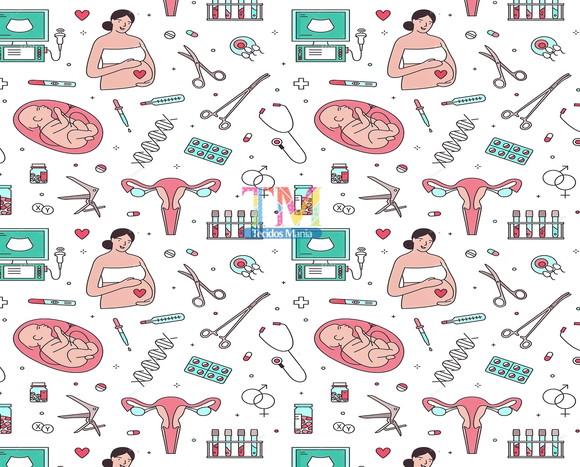 Tecido tricoline estampado obstetrícia