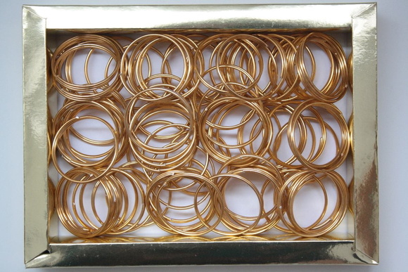 50 Argolas Duplas - Duas Voltas -porta Guardanapo - Dourado