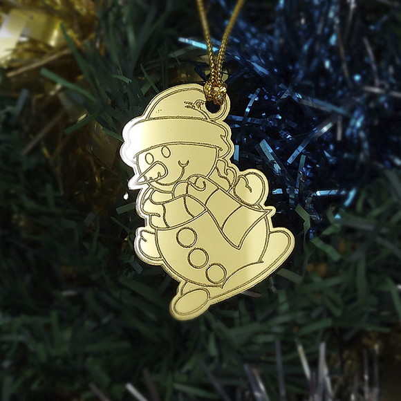 Bola de Natal Acrílico Espelhado Dourado
