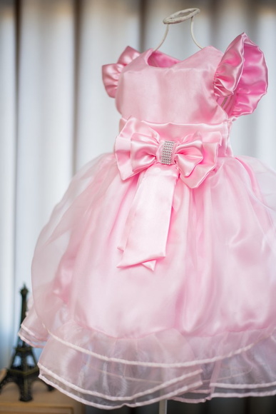 Vestido Infantil Princesa Rosa