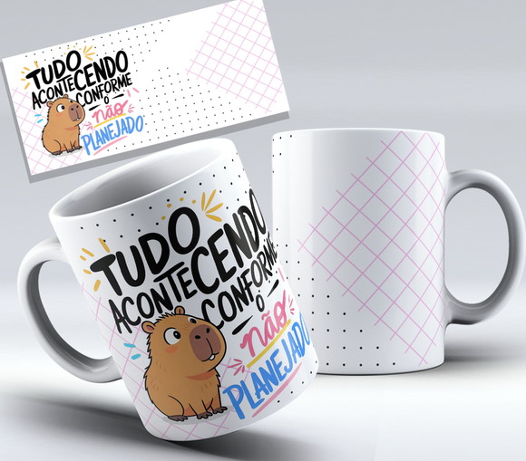 Caneca Frases Divertidas - Capivaras - Caneca 325ml